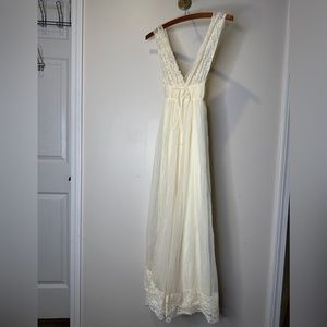 Stunning white floor length lace nightgown